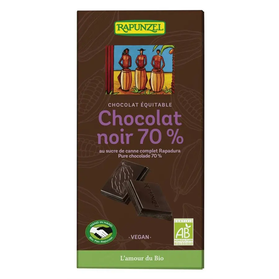 Chocolat extra noir 70% 80g