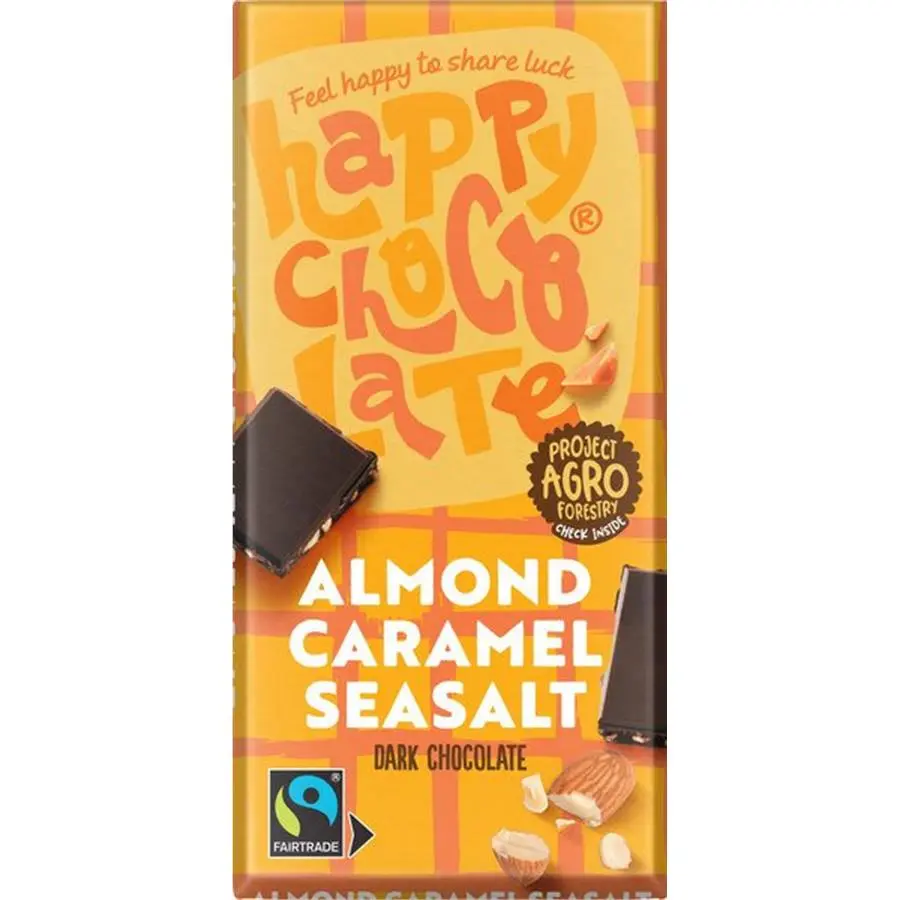 Chocolat Noir amandes caramel sel m. 100g